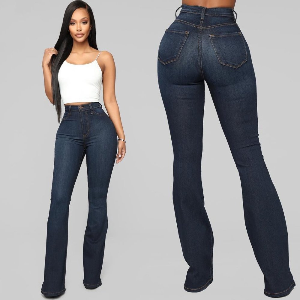 Deep In My Soul Flare Jeans - Dark Denim